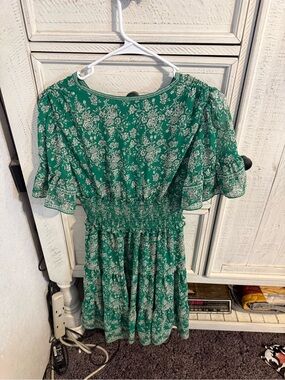 Max Studio Green Floral Midi Dress